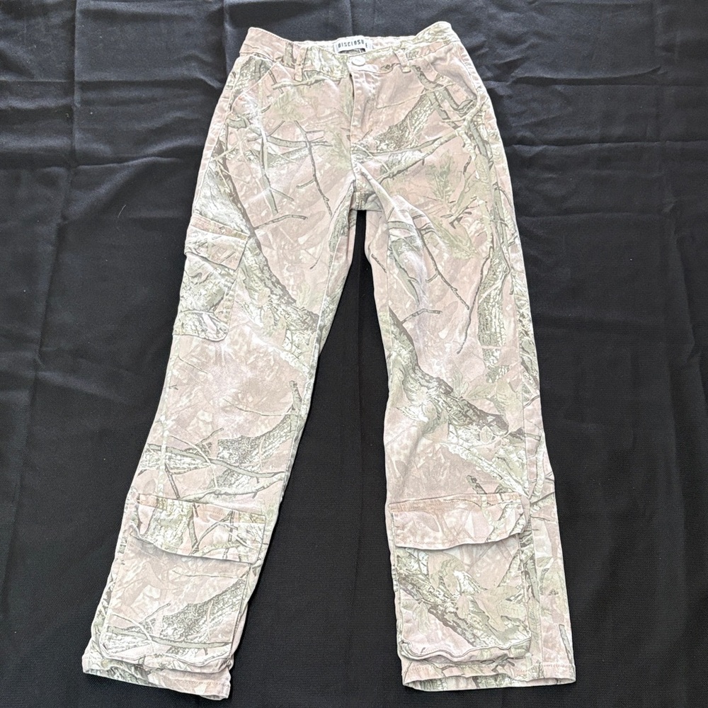 Camo Straight-Leg Utility Pants in Light Beige Camo